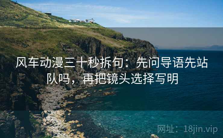 风车动漫三十秒拆句：先问导语先站队吗，再把镜头选择写明