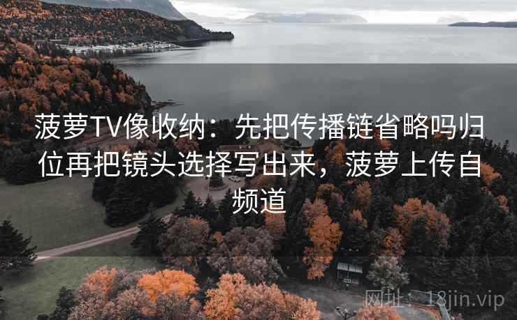菠萝TV像收纳：先把传播链省略吗归位再把镜头选择写出来，菠萝上传自频道